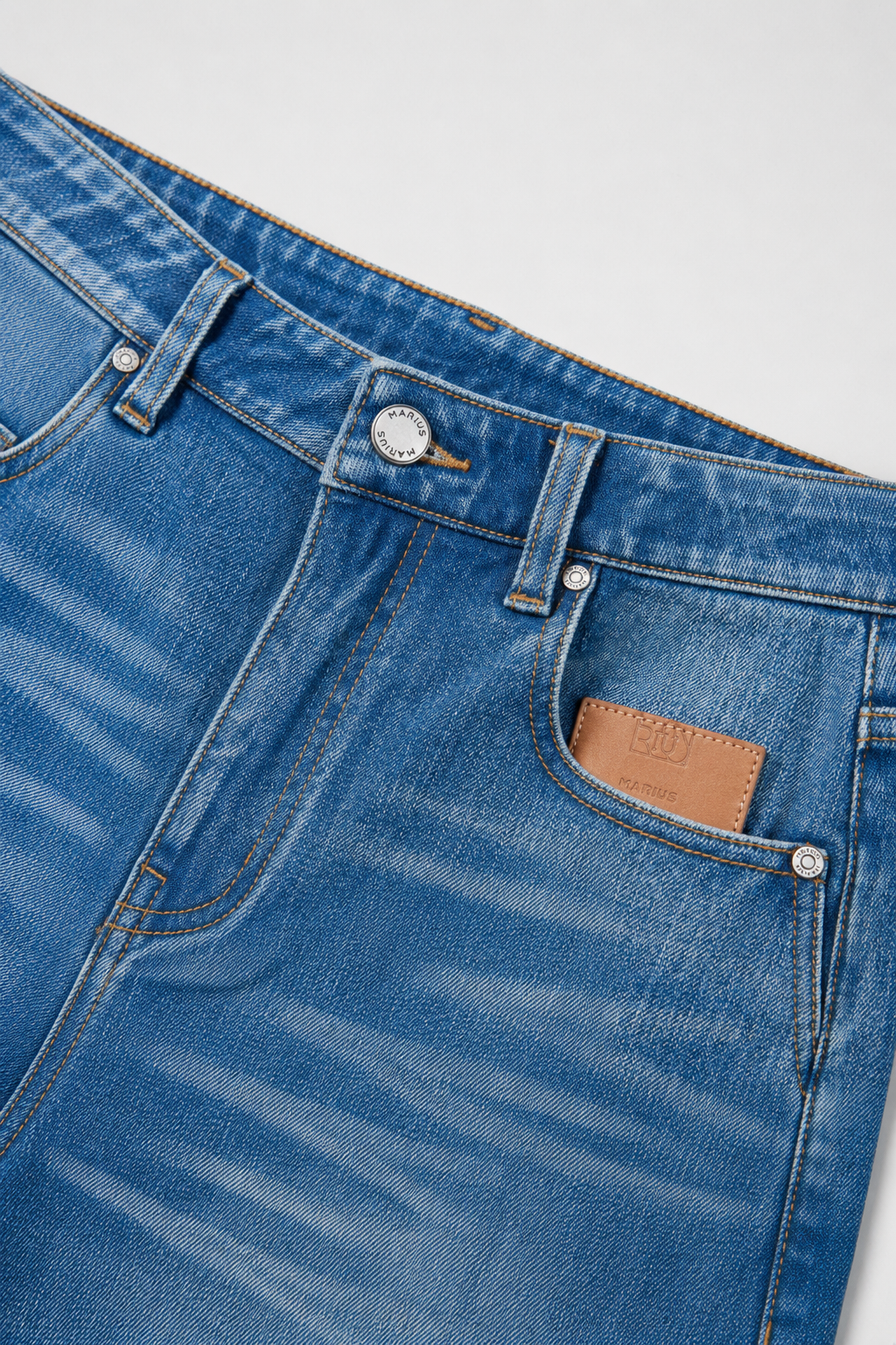 Vintage Washed Straight Leg Jeans