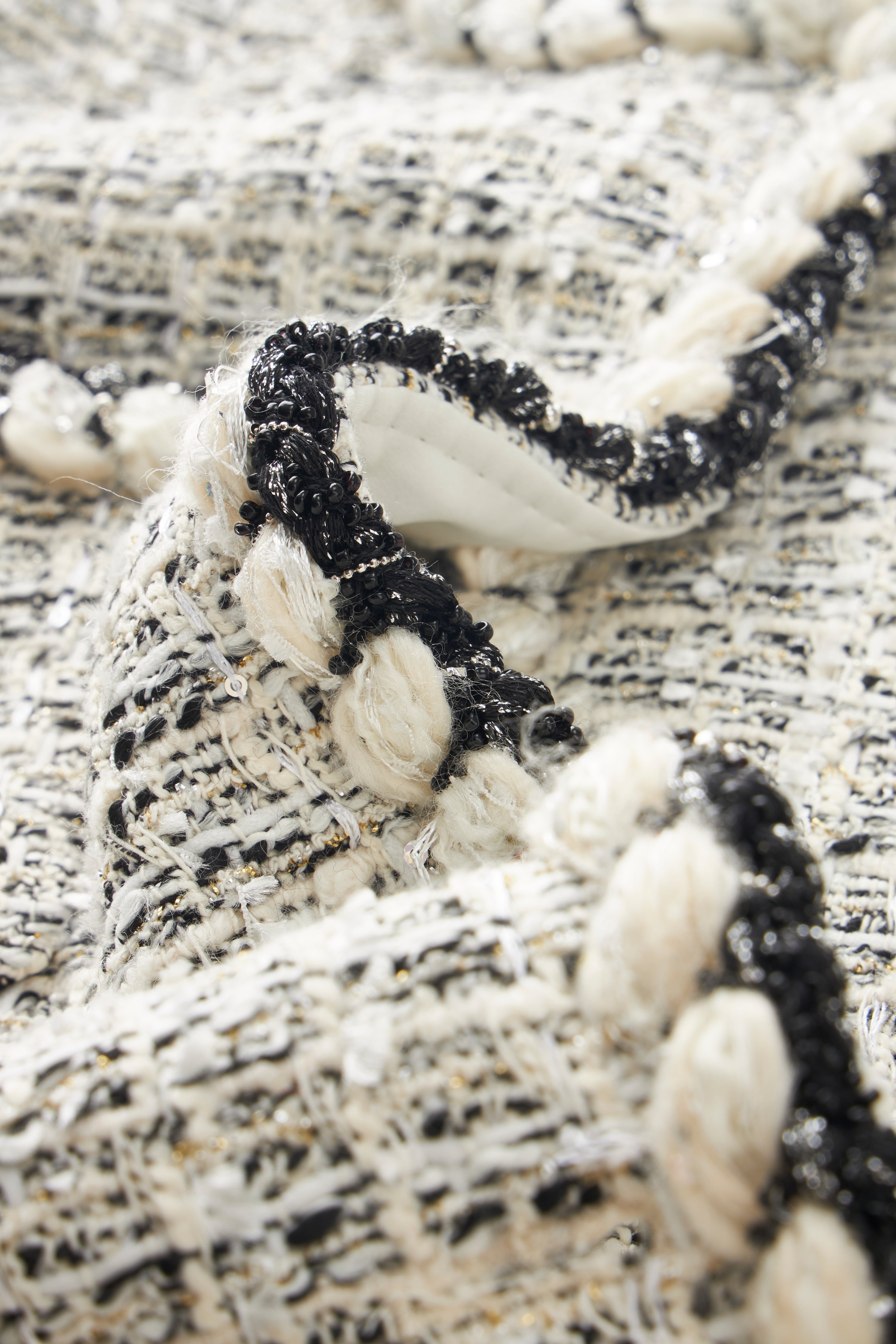 Fringe Trim Tweed Jacket