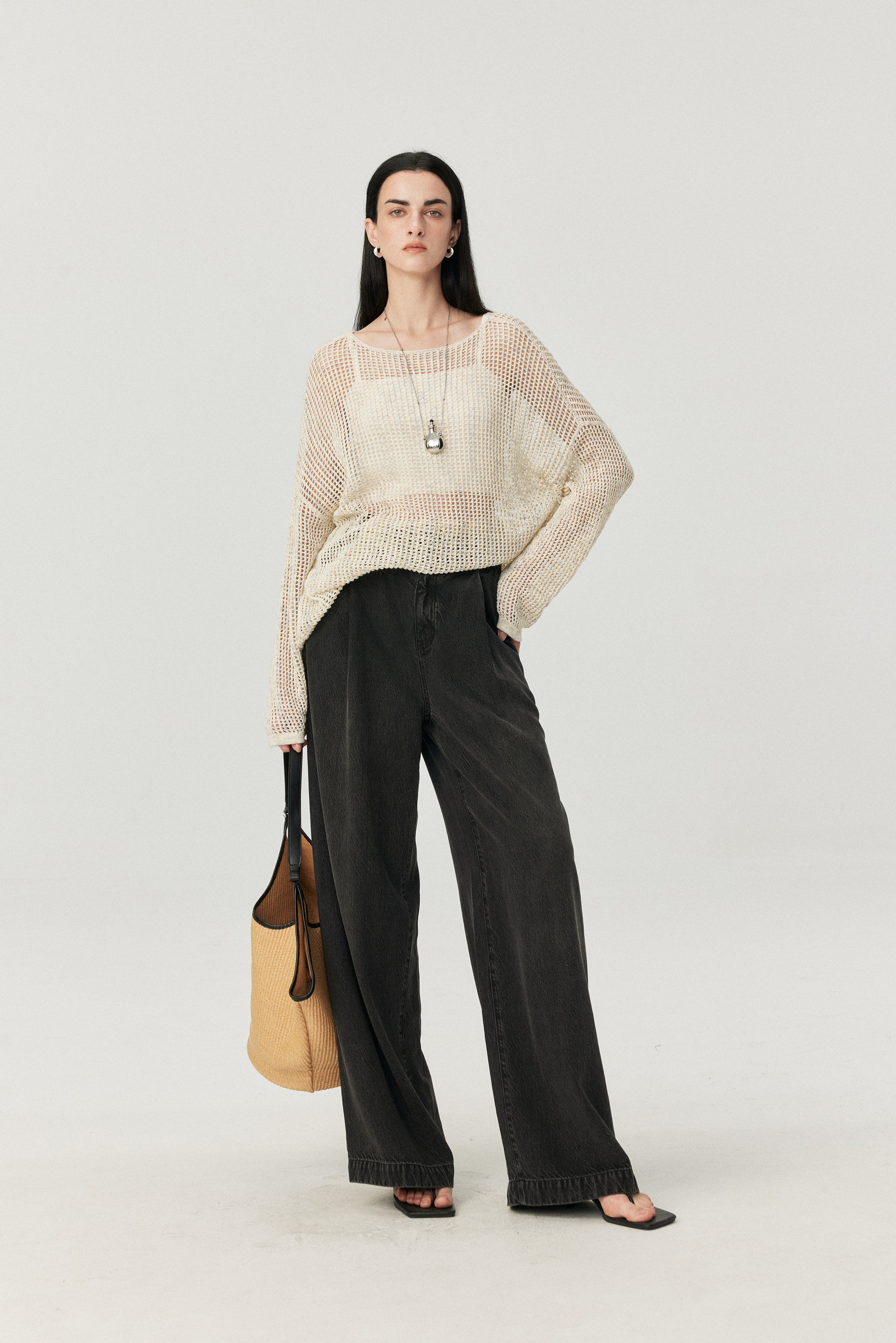 Summer Breeze Crochet Mesh Knit Top