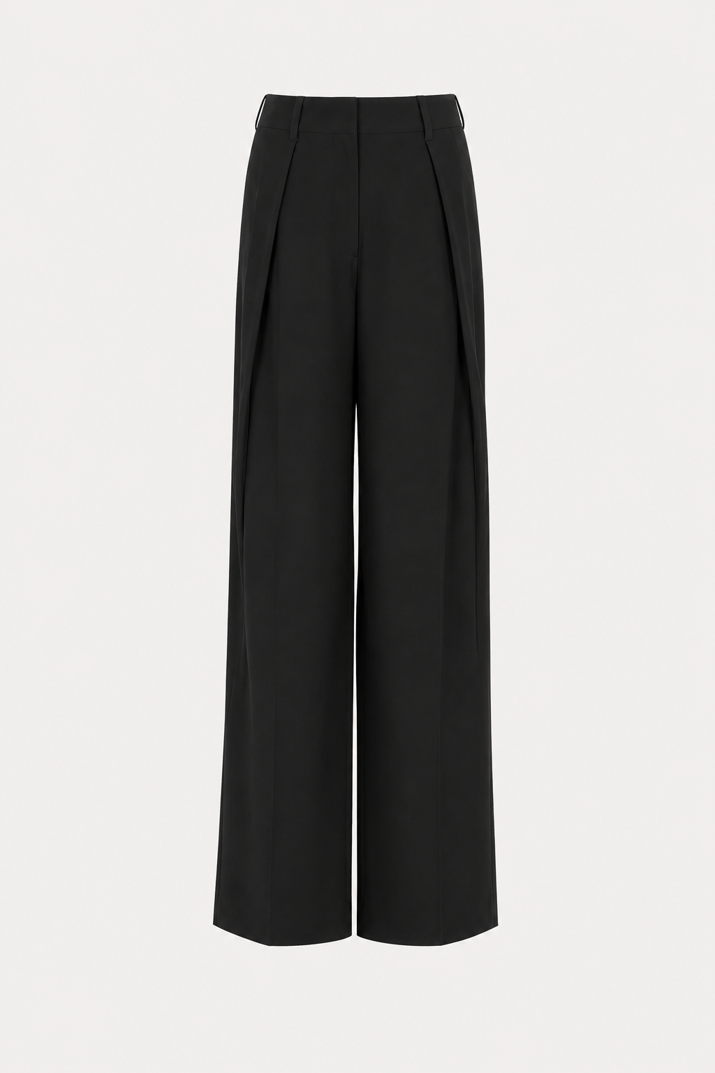 Linen Blend Wide Leg Trousers