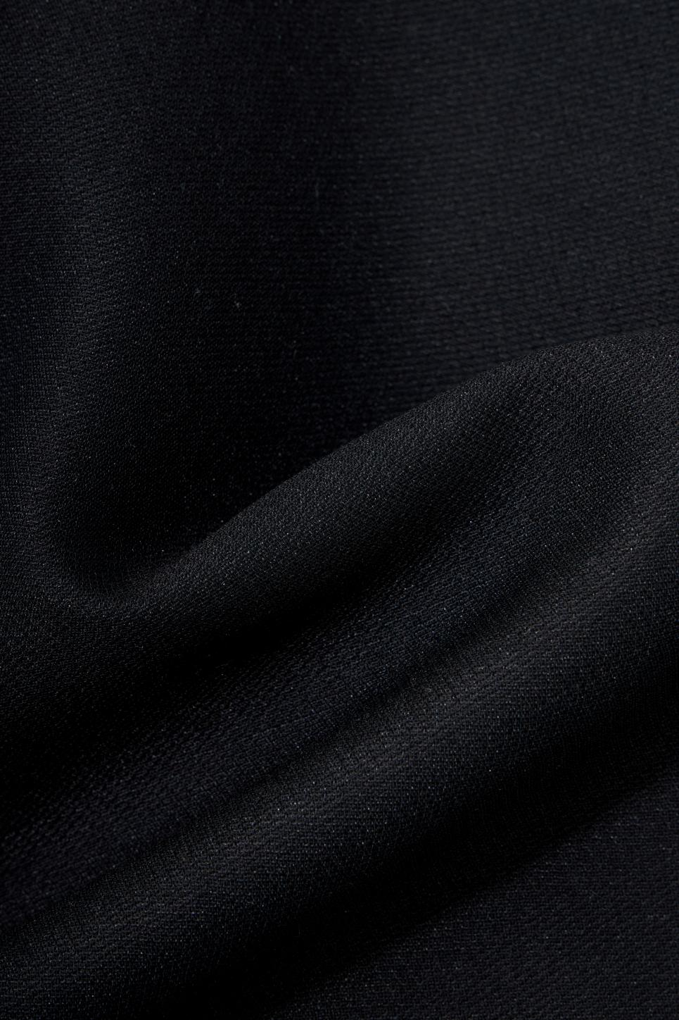 Wool-Silk Blend Embellished Collar Mini Dress