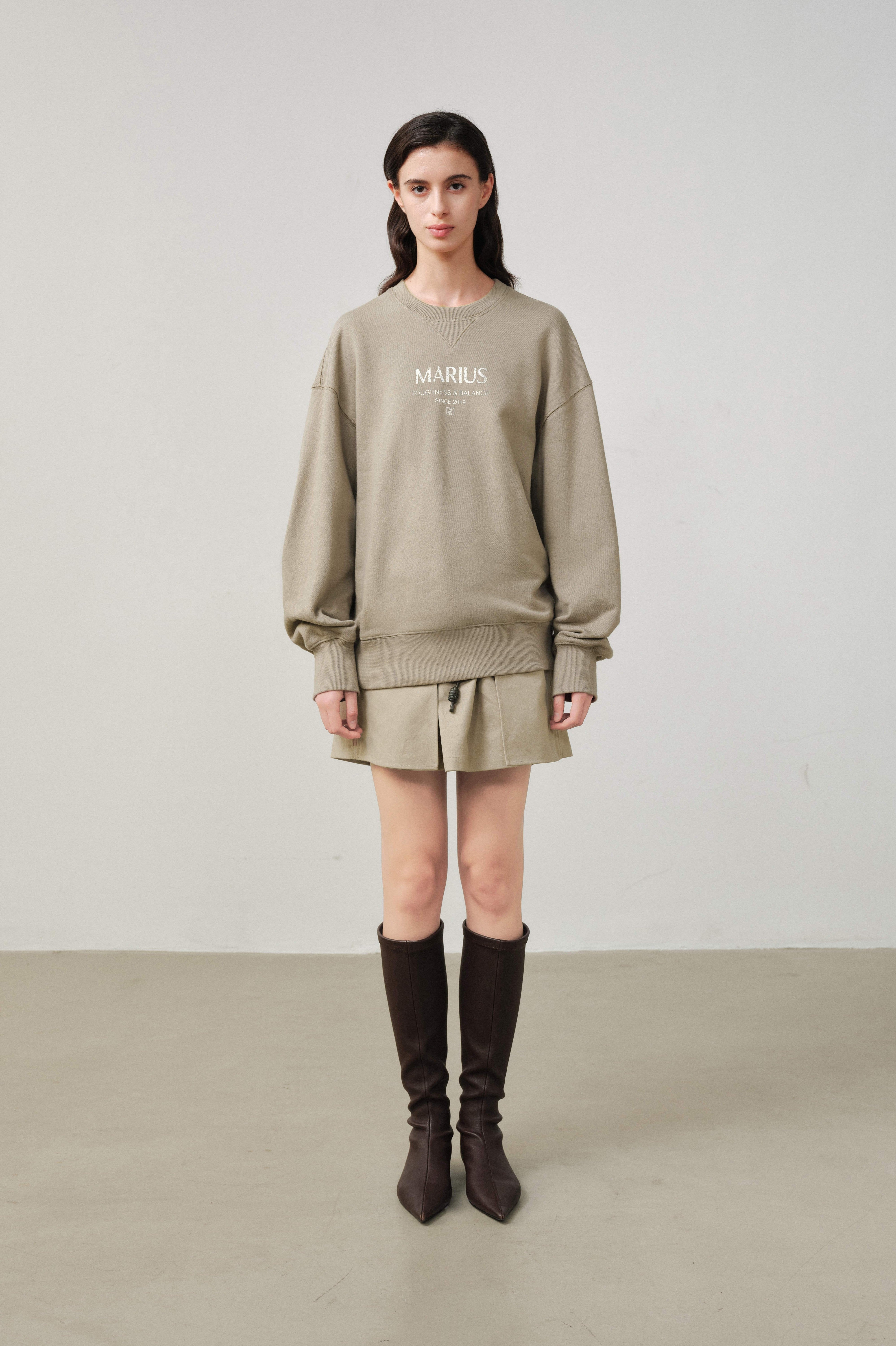 MARIUS Logo Classic Cotton Sweatshirt