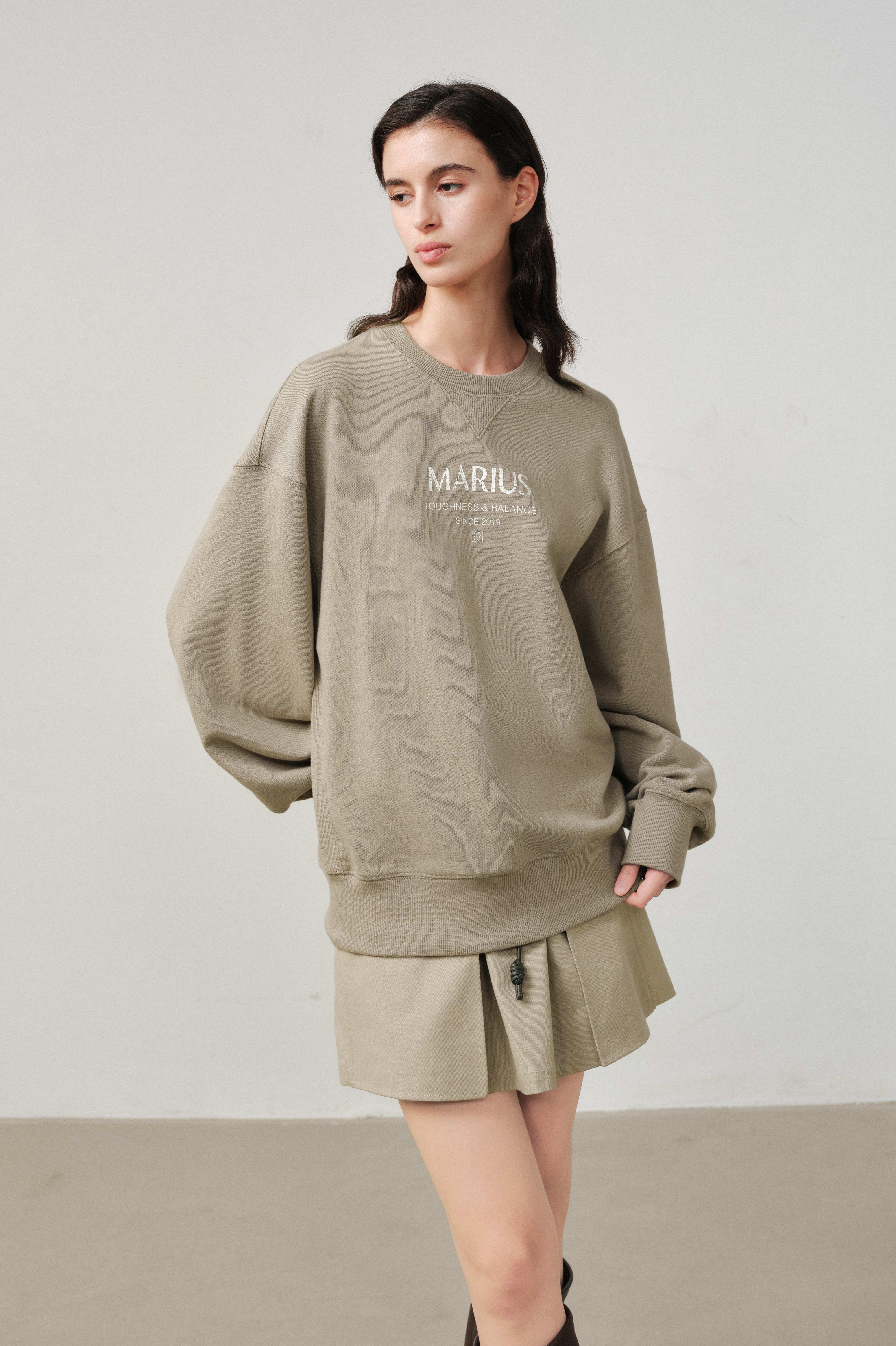 MARIUS Logo Classic Cotton Sweatshirt