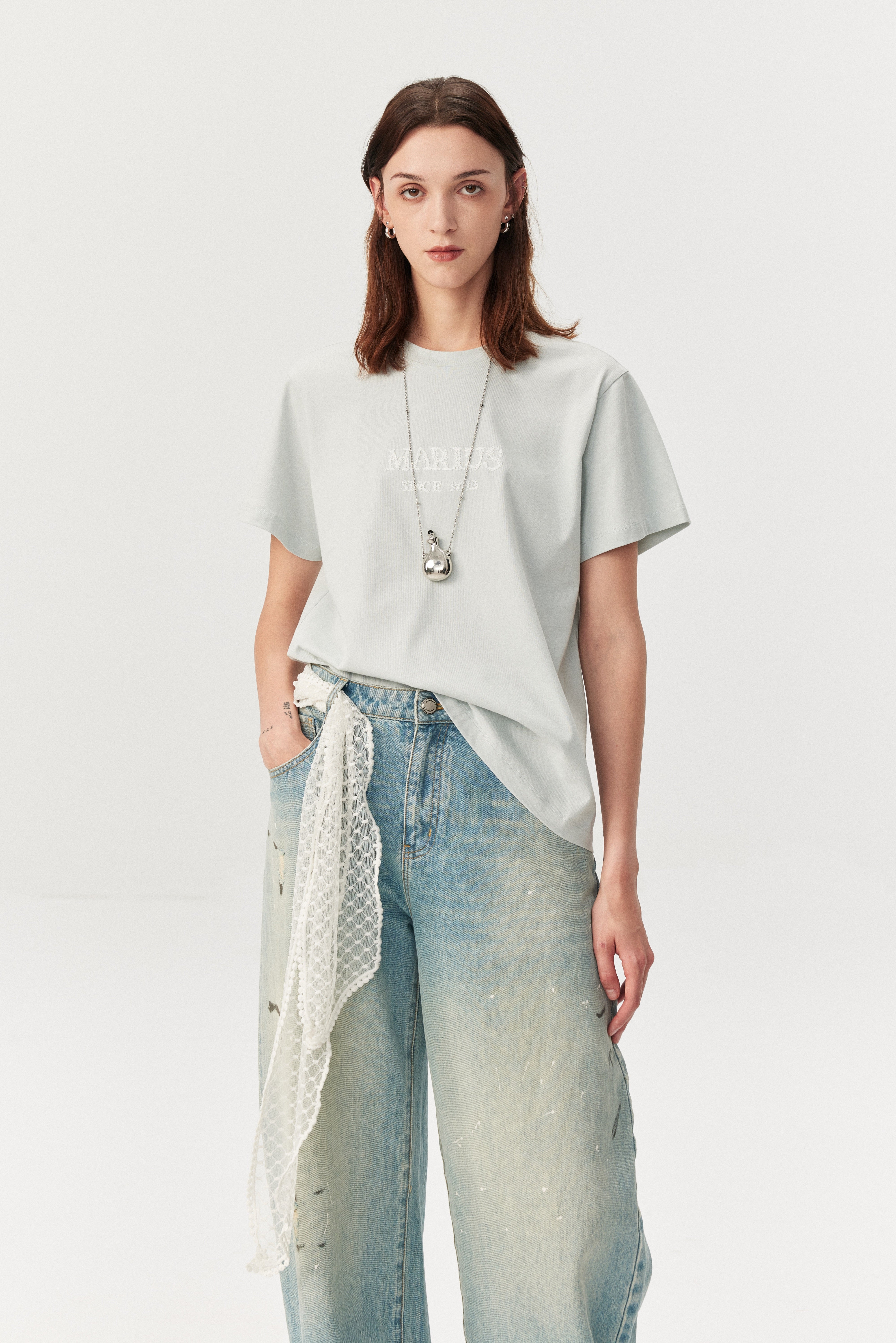 Essential Logo Embroidered Cotton Tee