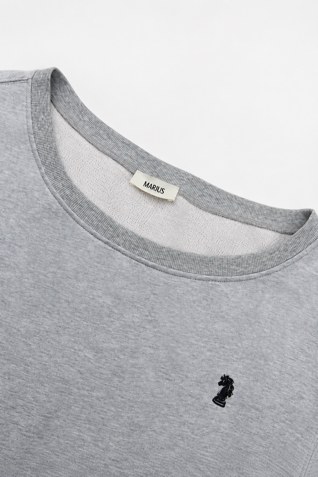 Wide-Round Neck Cotton Sweatshirt