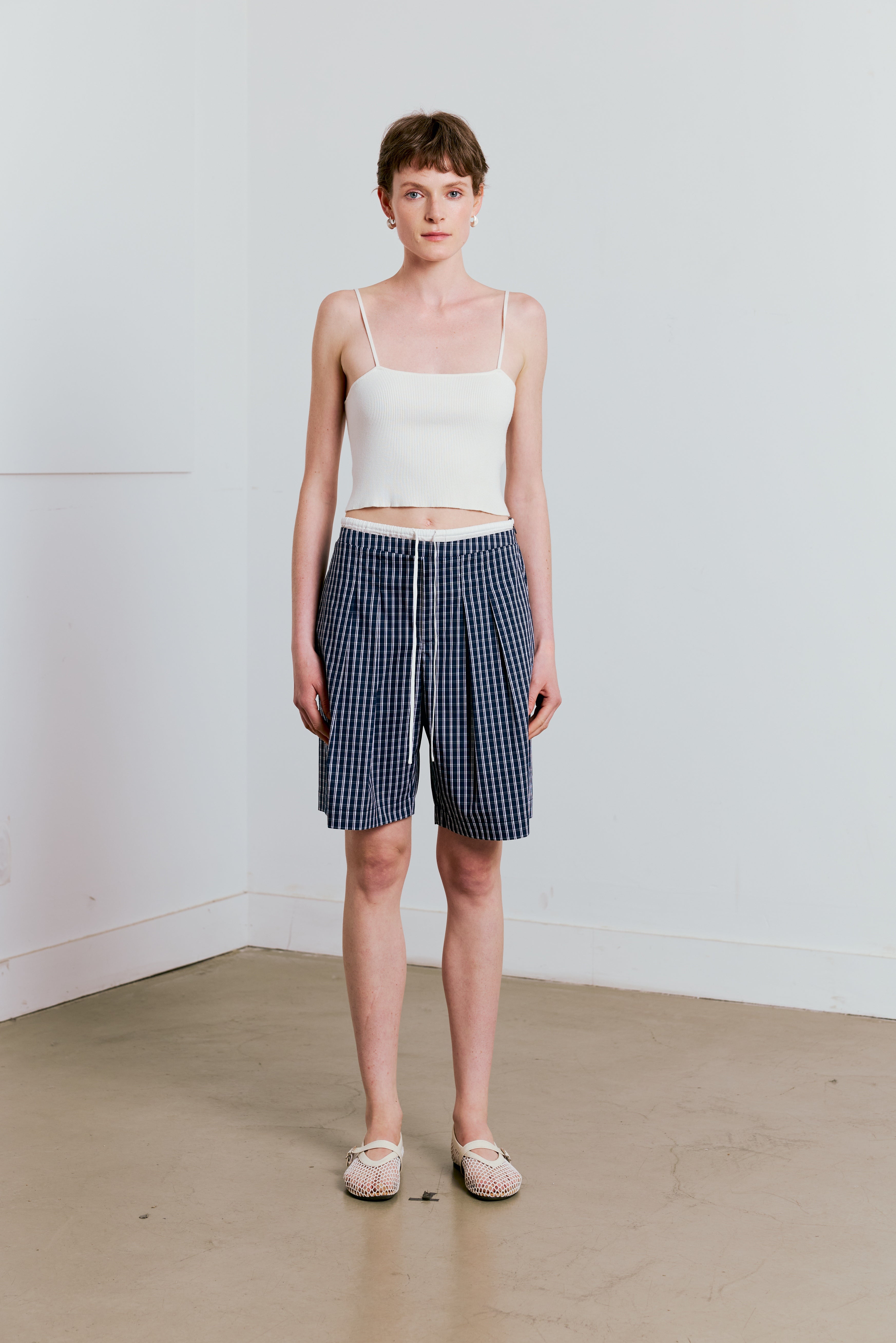 Double Waist Vichy Shorts