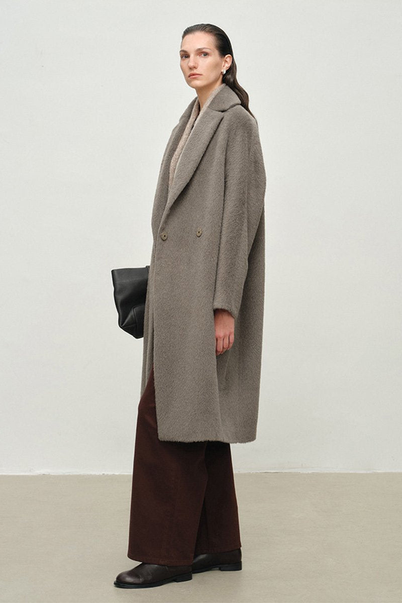 Classic Tailored Pure Suri Alpaca Long Coat