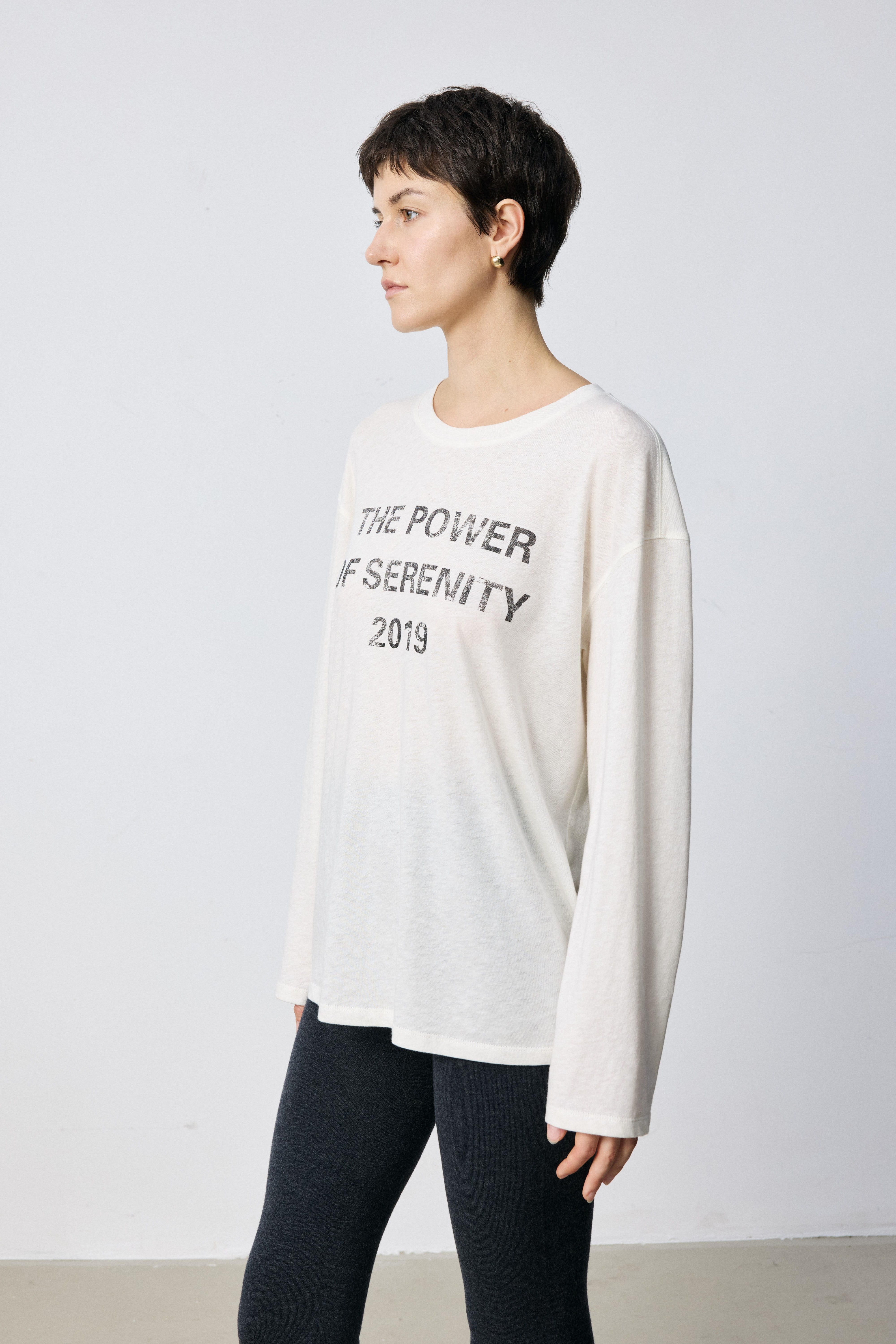 Printed Cotton-Lyocell Long Sleeve Tee
