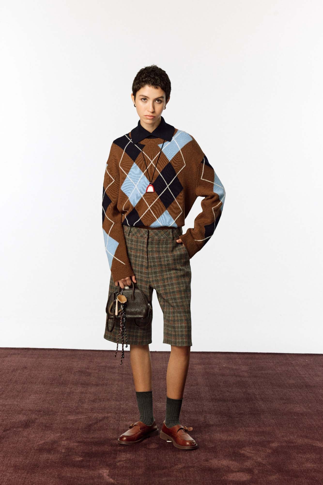 Marius Women's Intarsia Plaid Sweater