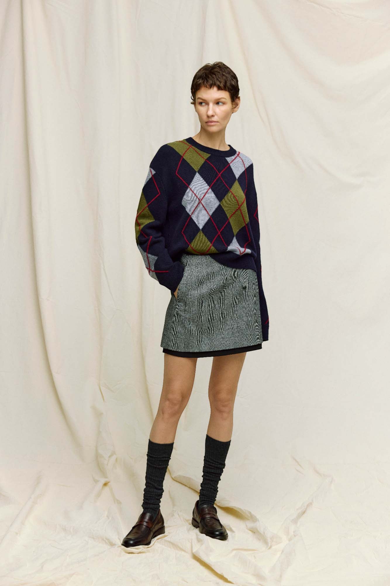 Marius Women's Intarsia Plaid Sweater