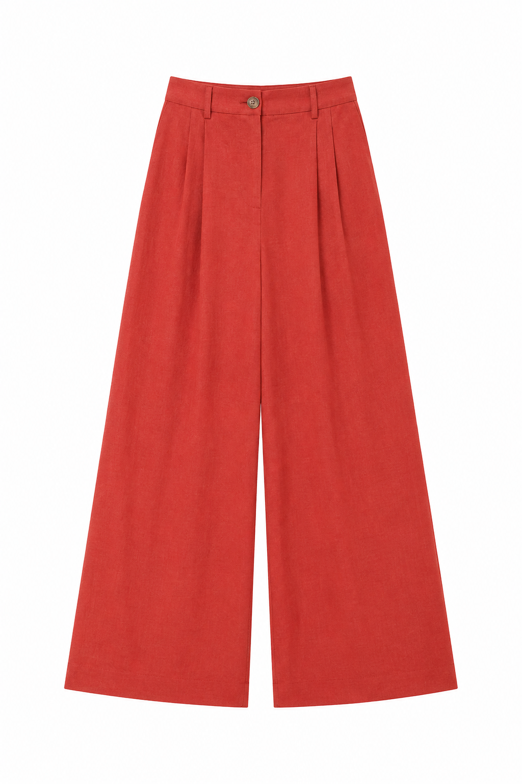 Relaxed Cropped Lyocell Linen Trousers