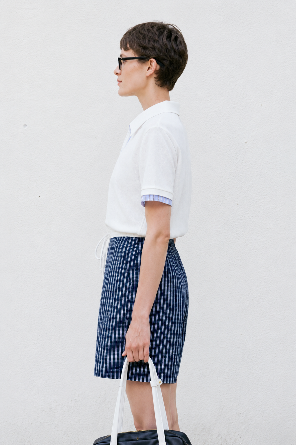 Merino-Blend Contrast Trim Polo
