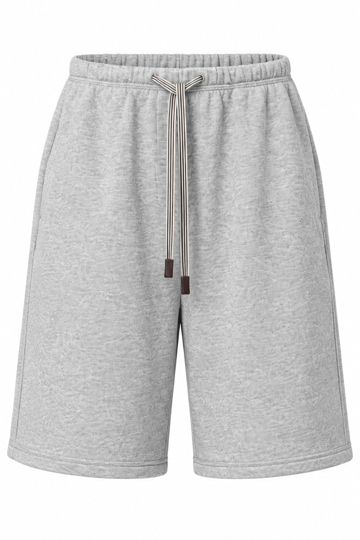 Cotton-blend Drawstring Jogger Shorts