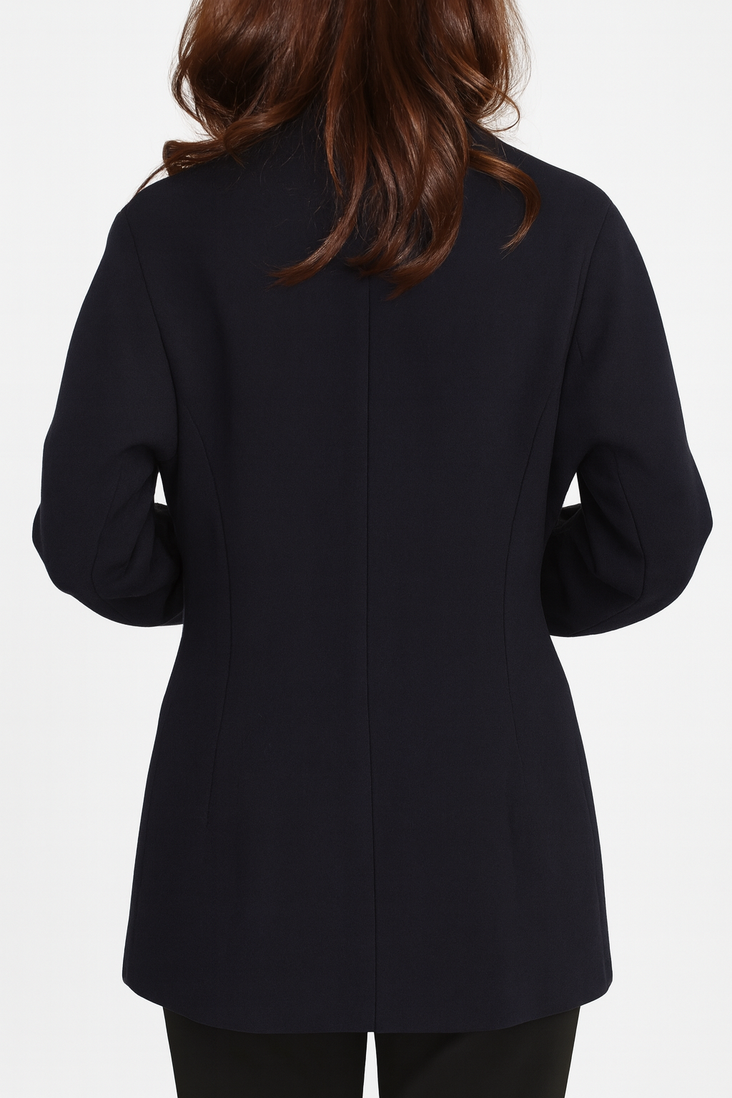 Double Crepe Wool Cinch-Waist Blazer