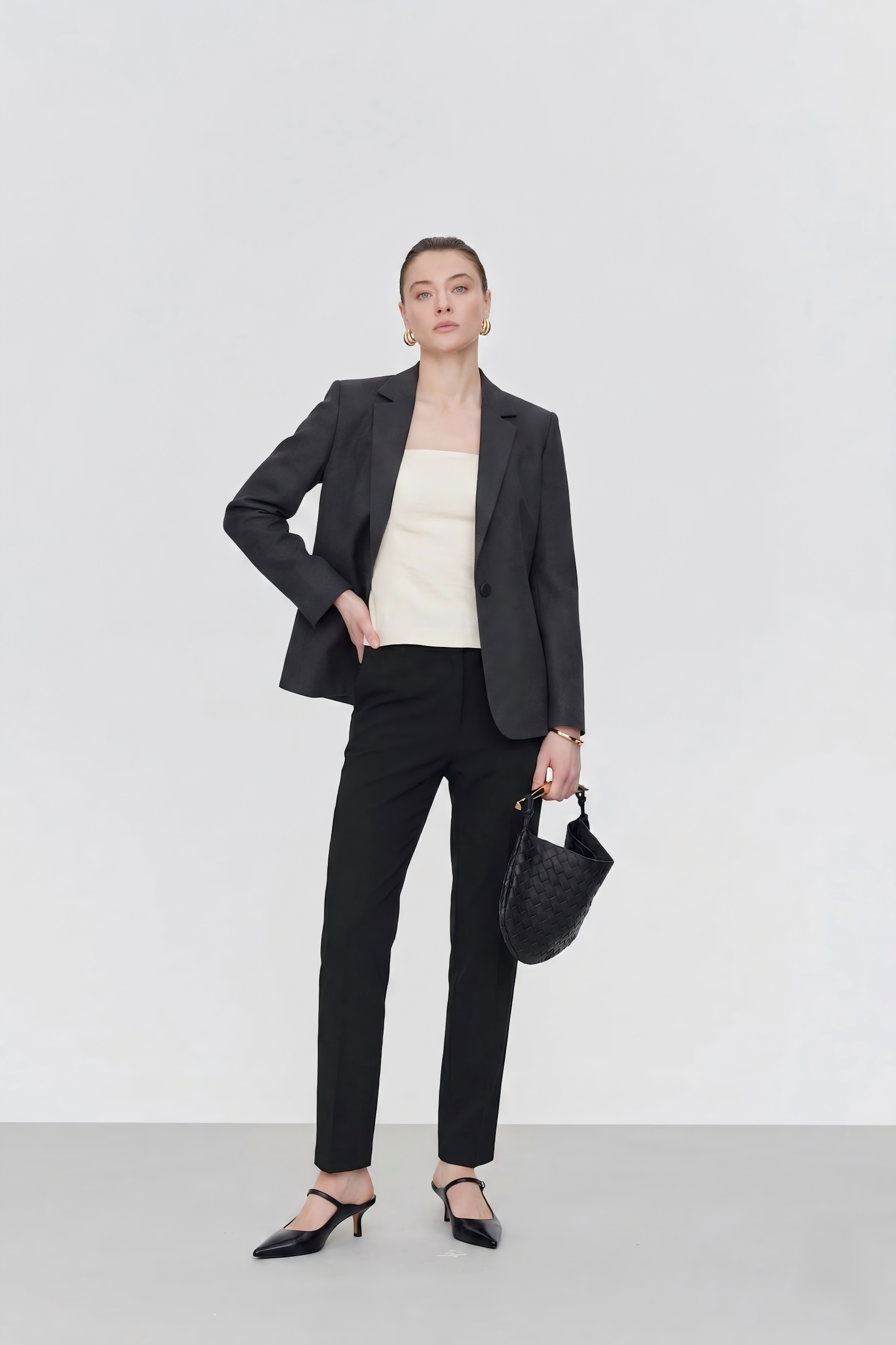 Marius Women's One-Button Flannel Blazer