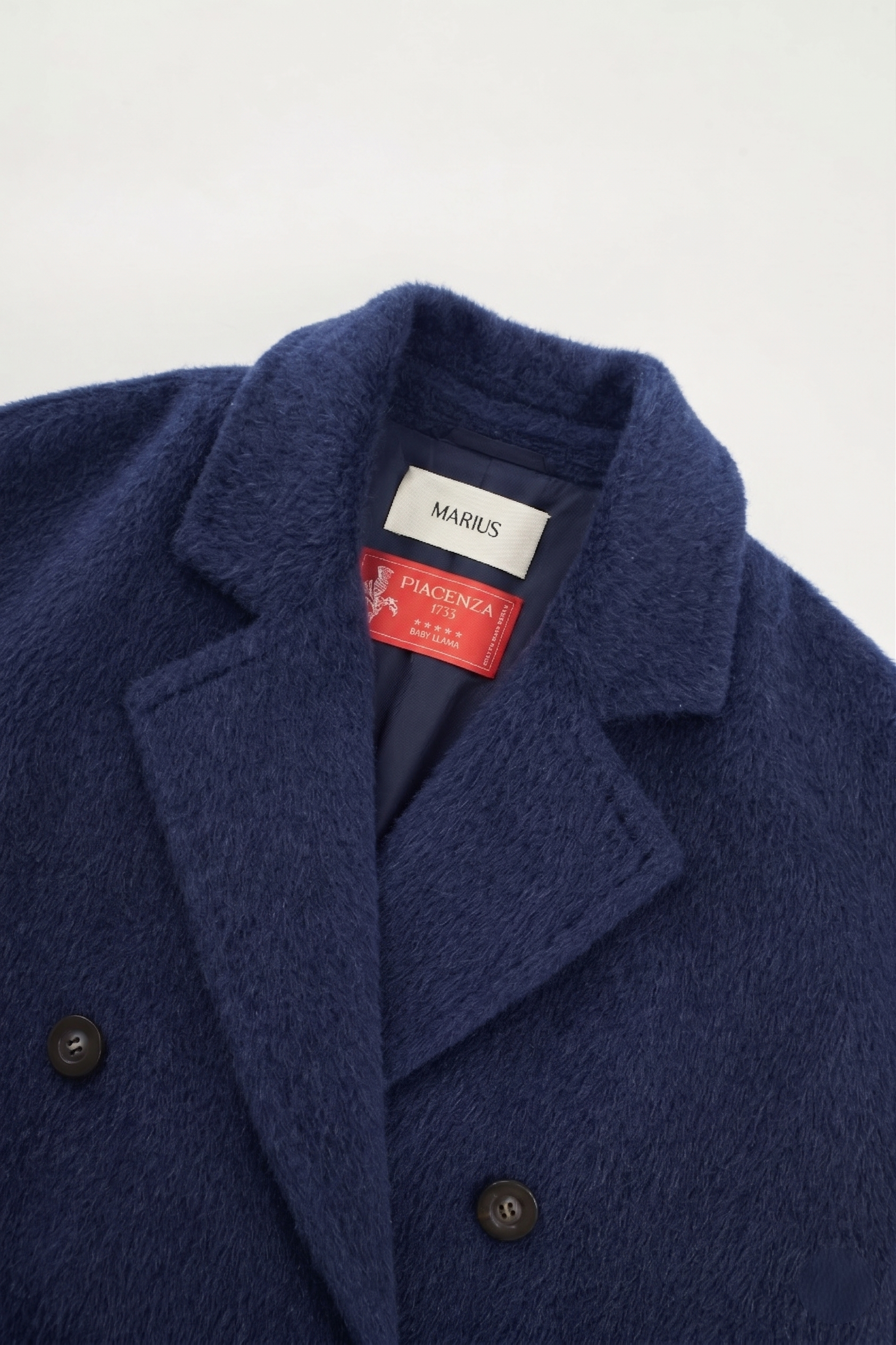 Classic Double-Breasted Wool-Blend Coat