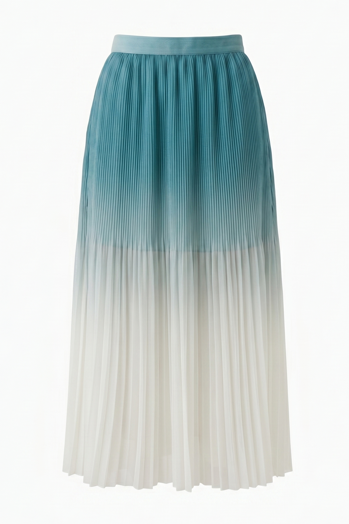 Ombre Breeze Pleated Midi Skirt