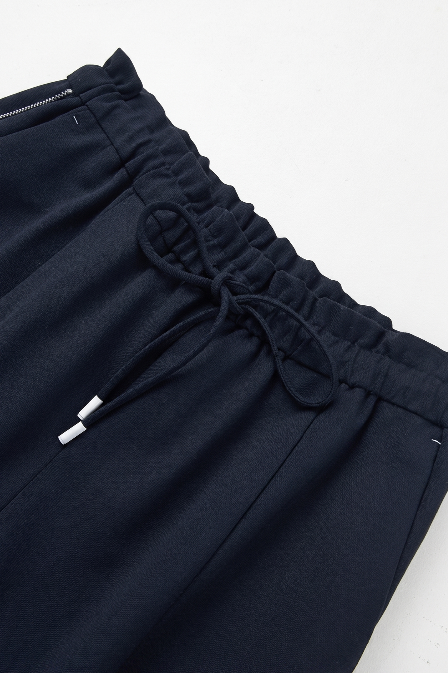 Pure Wool Drawstring Wide-Leg Trousers