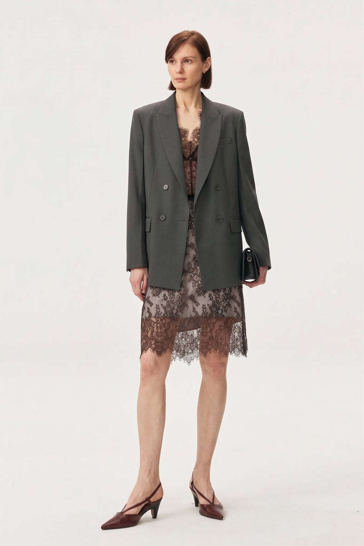 Relaxed Wool-Blend Double-Breasted Blazer