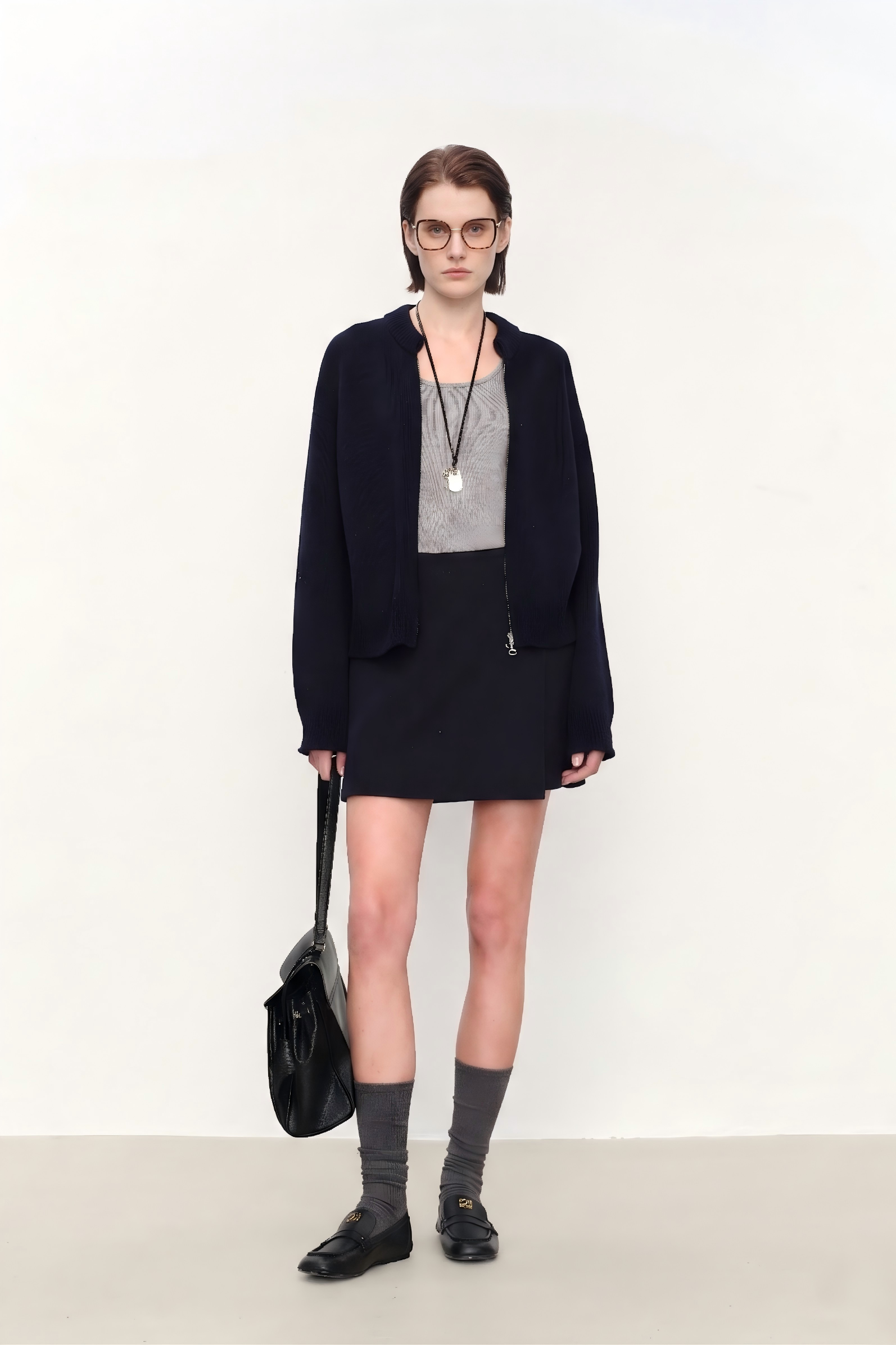 First-Shear Merino Wool Zip-Up Cardigan
