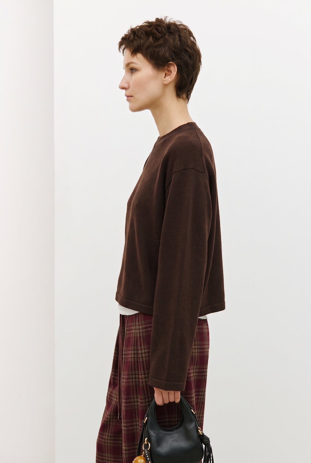 Bonded Knit Crew Neck Sweatshirt