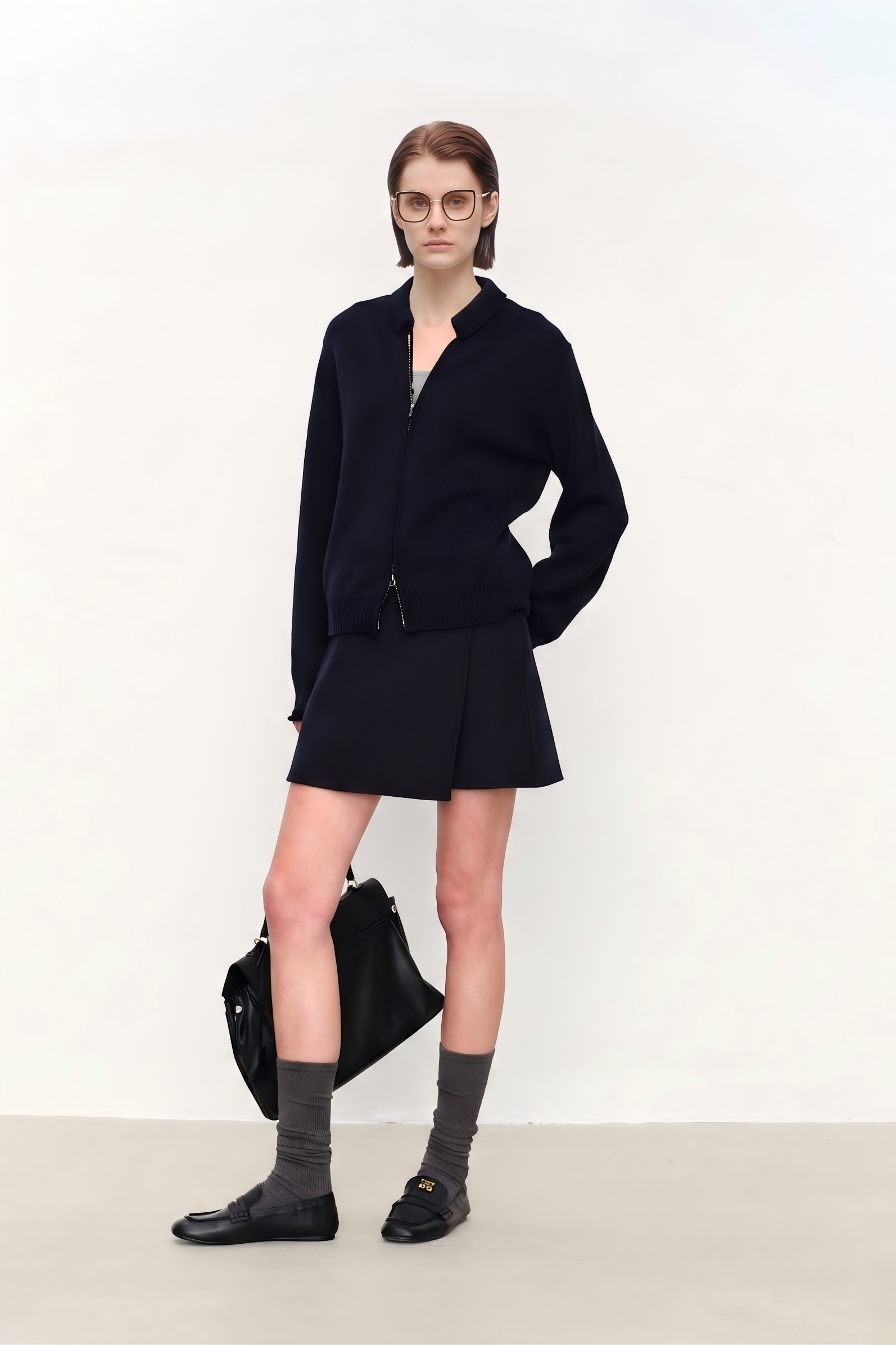 First-Shear Merino Wool Zip-Up Cardigan