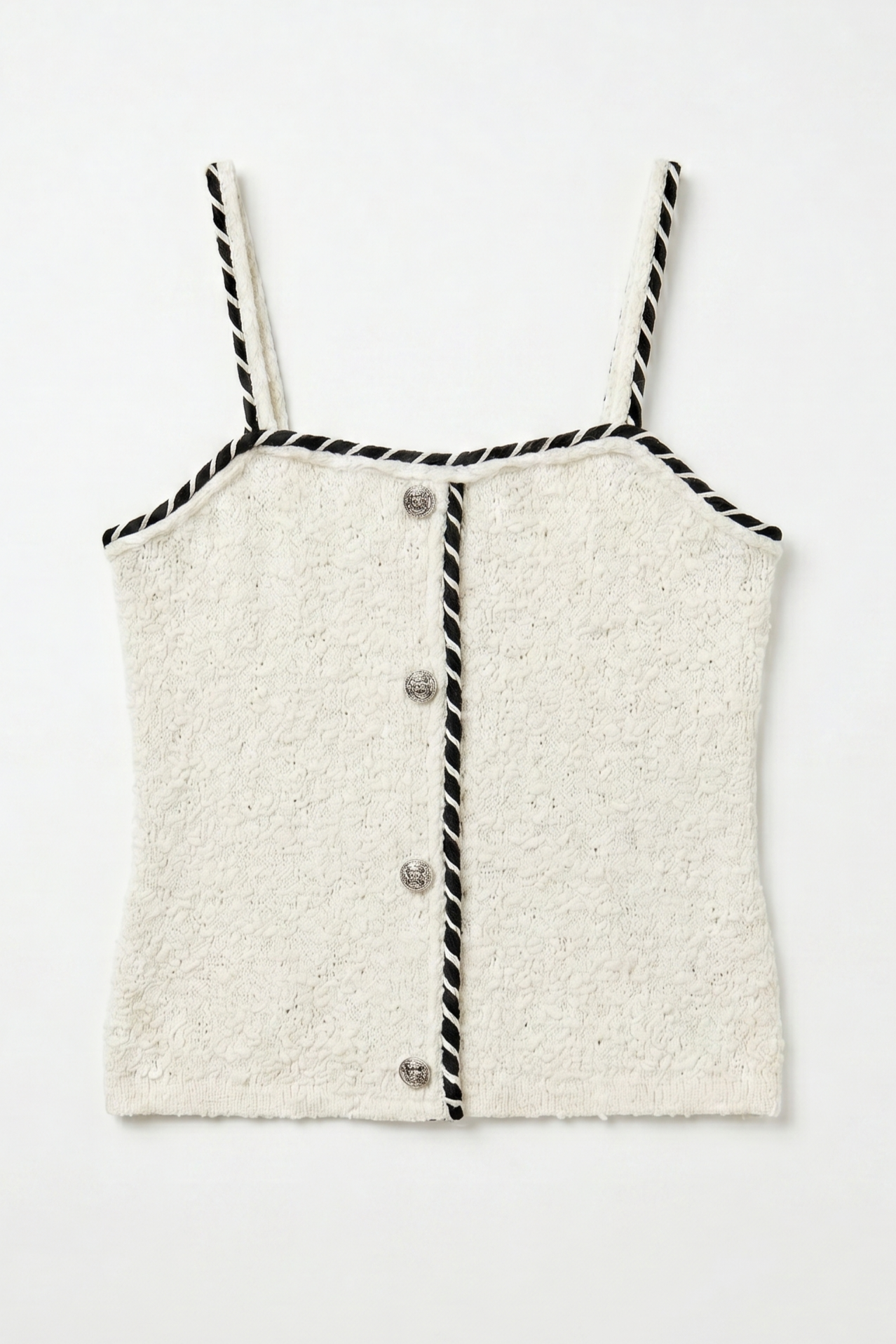 Bouclé Knit Tweed Cami Top