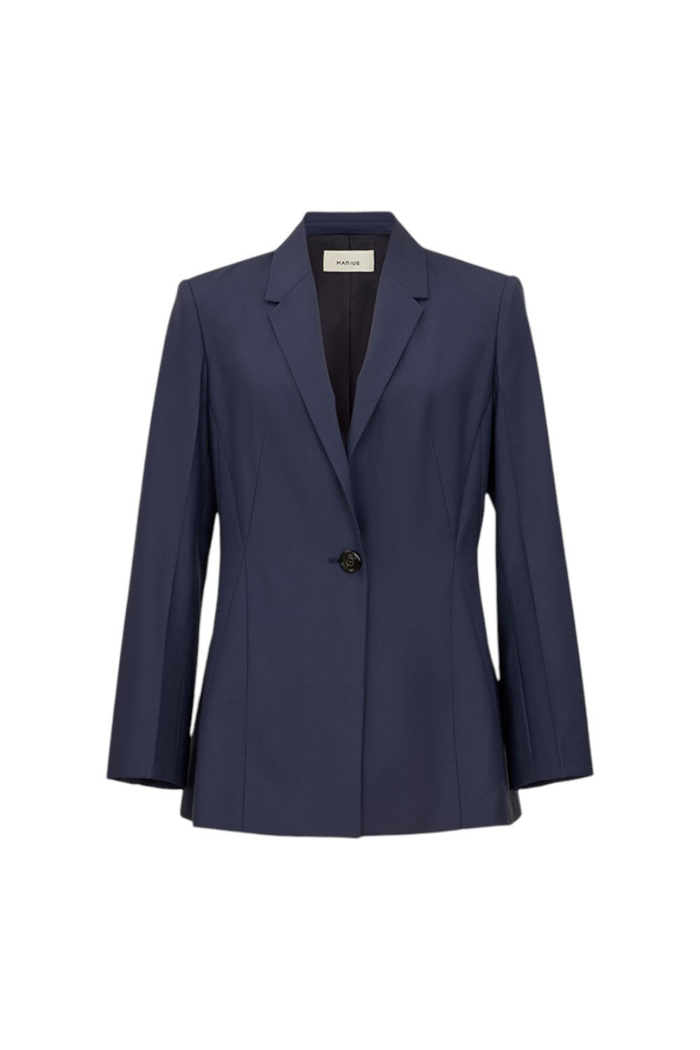 One-Botton Cinched Waist Tailored Blazer