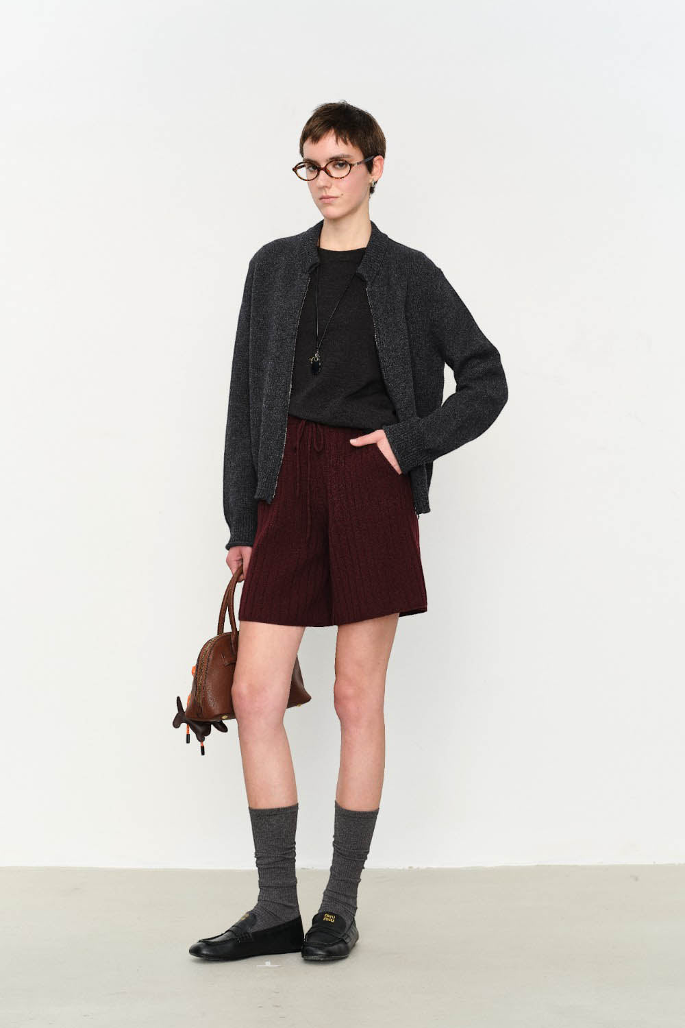 Marius Women's Fold-Over Collar Cardigan