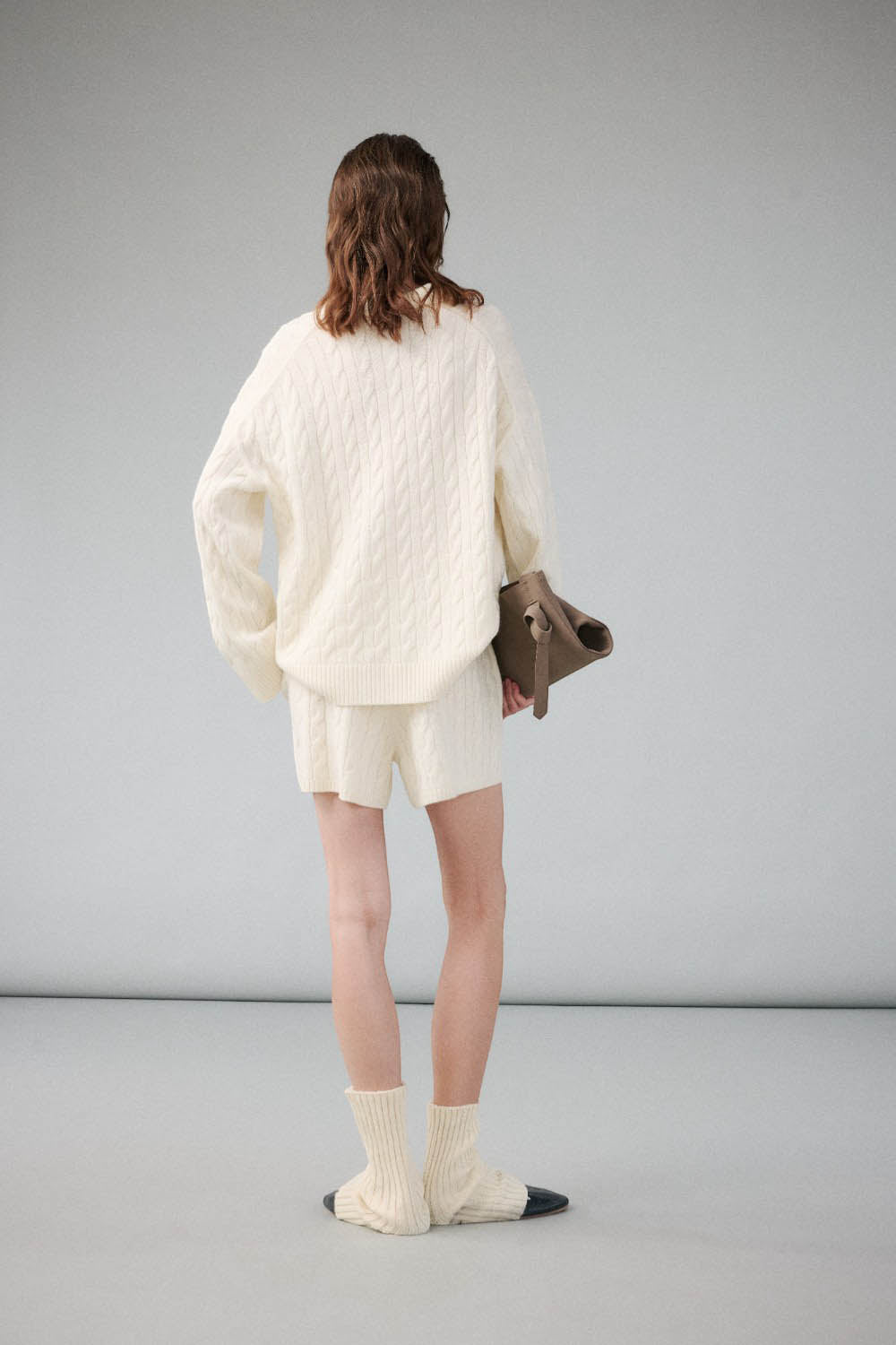 Marius Women's High rise Cable-Knit Wool-cashmere Shorts