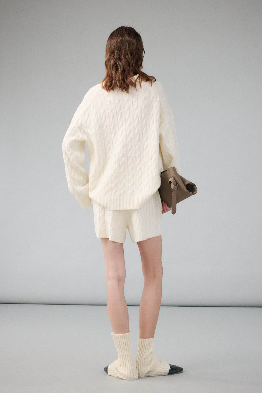 Cable-Knit Wool-Cashmere Shorts