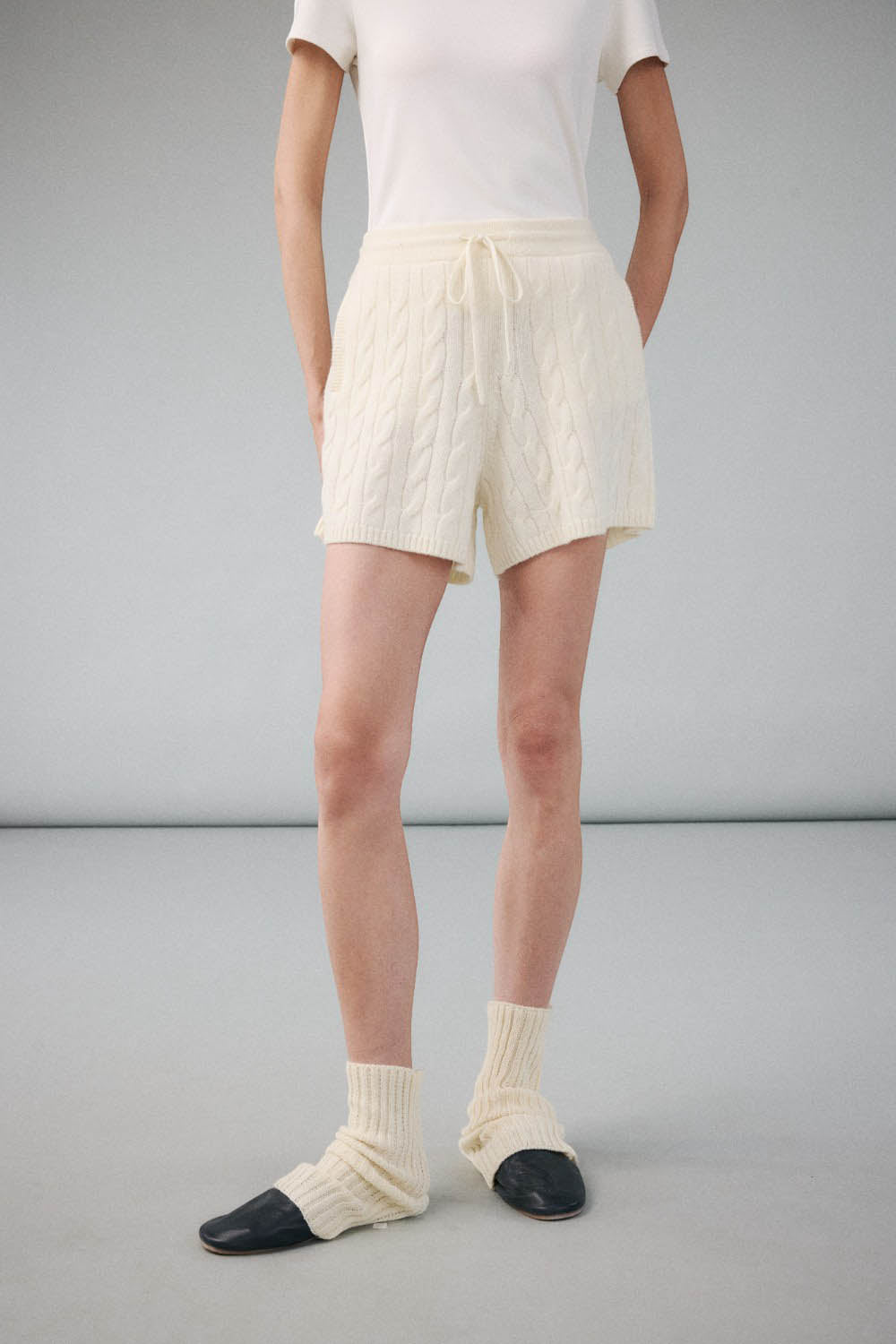 Marius Women's High rise Cable-Knit Wool-cashmere Shorts