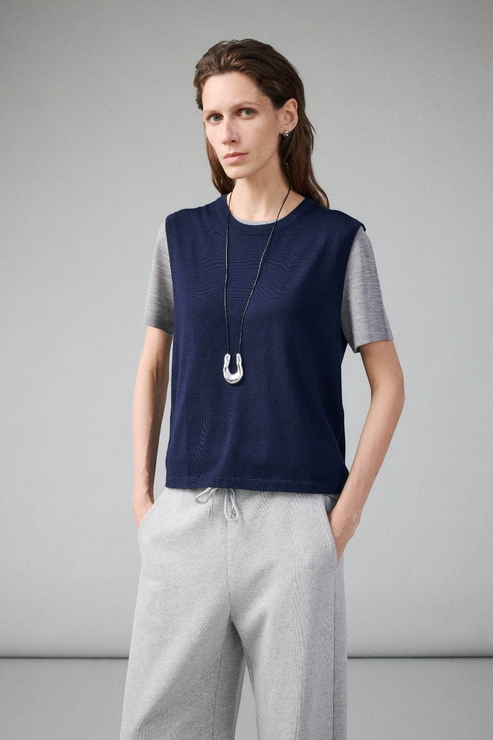 Luxe Merino Layered Knit Vest