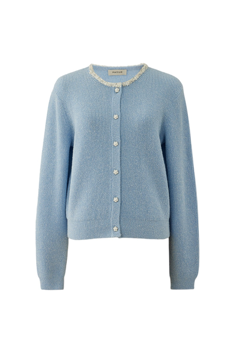 Marius Women's Knit Cardigan with Collar Detail