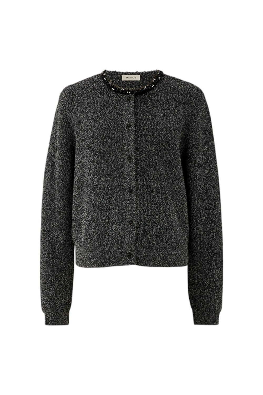 Marius Women's Knit Cardigan with Collar Detail