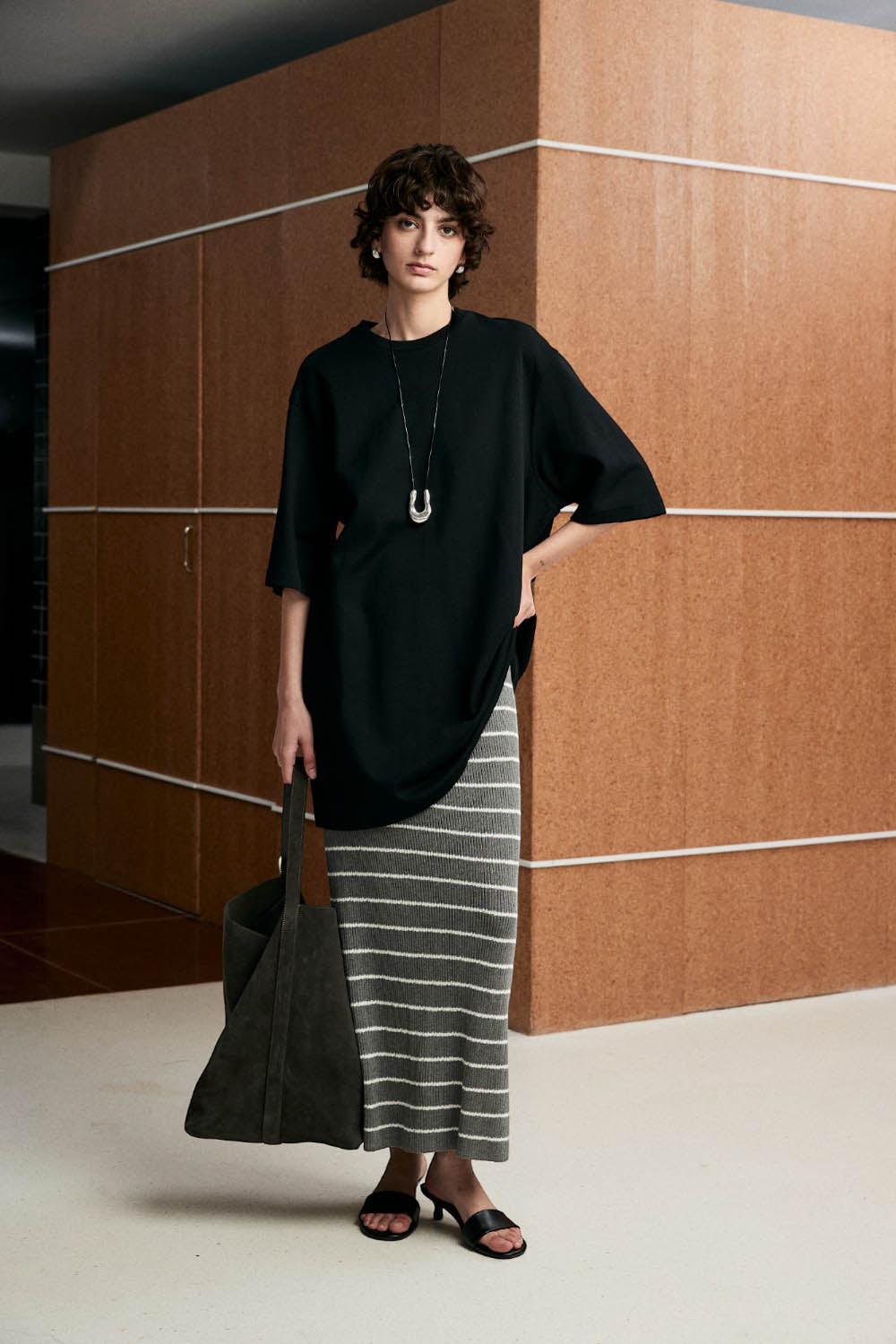 Marius Women's Striped Knit Maxi Skirt