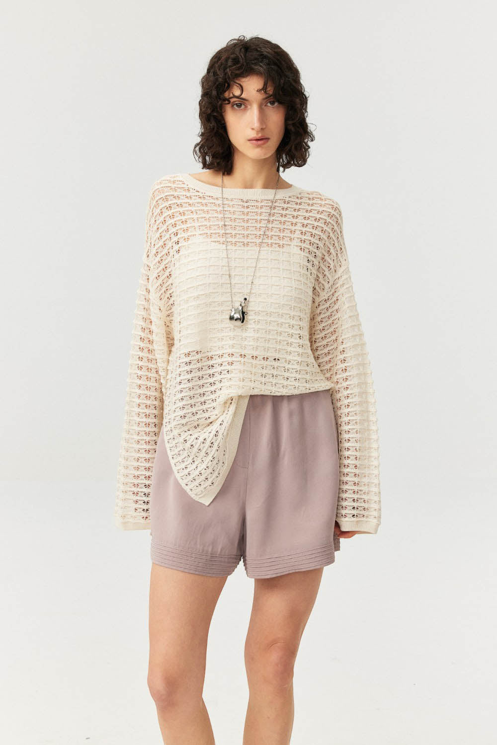 Marius Women's Open-Knit Cover-up with Side Slits