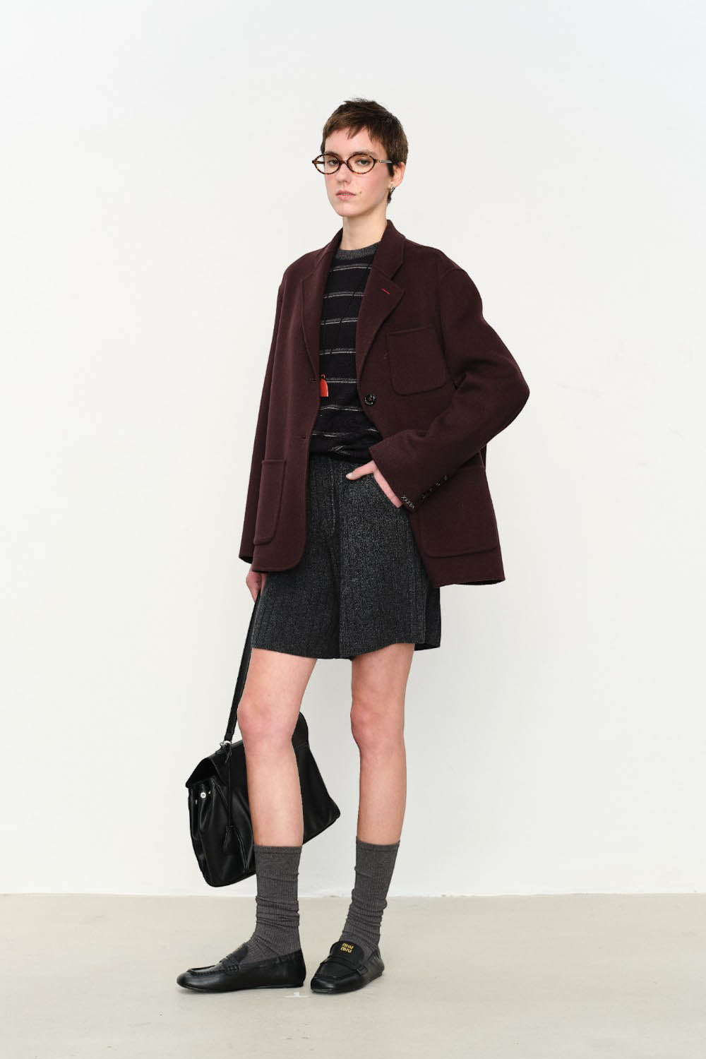 Marius Women's Three-patch Pocket reversible Wool Blazer