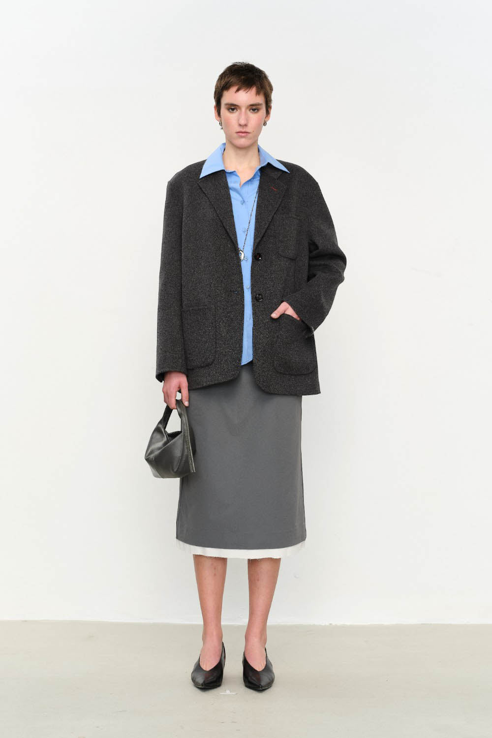 Marius Women's Three-patch Pocket reversible Wool Blazer