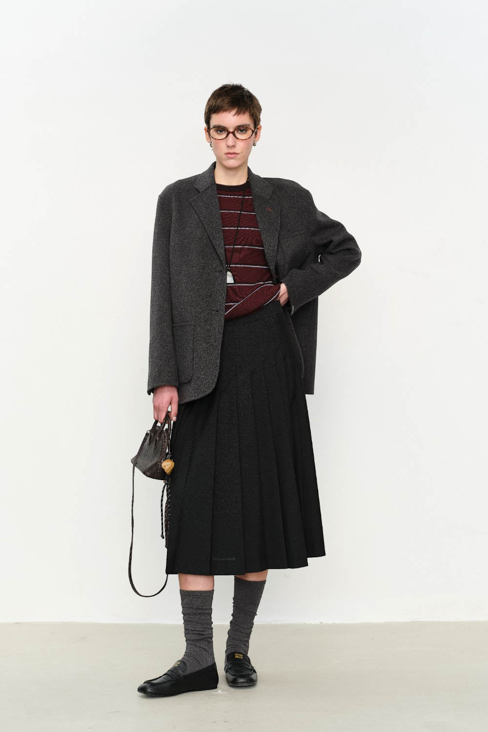 Marius Women's Three-patch Pocket reversible Wool Blazer