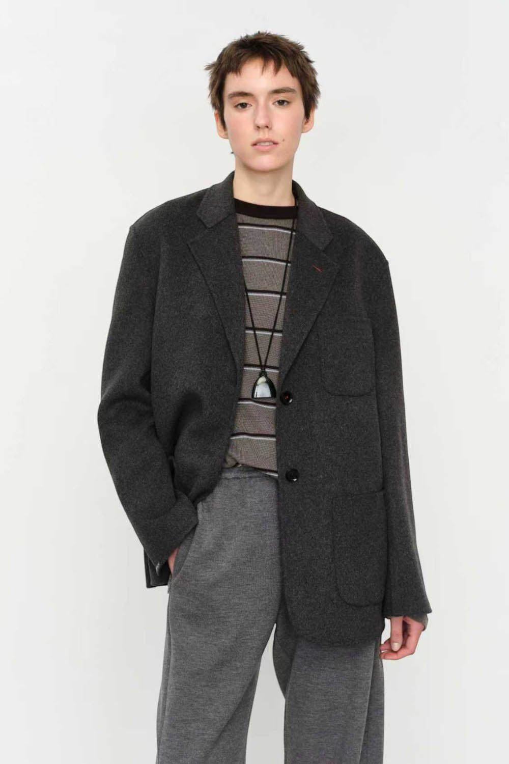 Marius Women's Three-patch Pocket reversible Wool Blazer