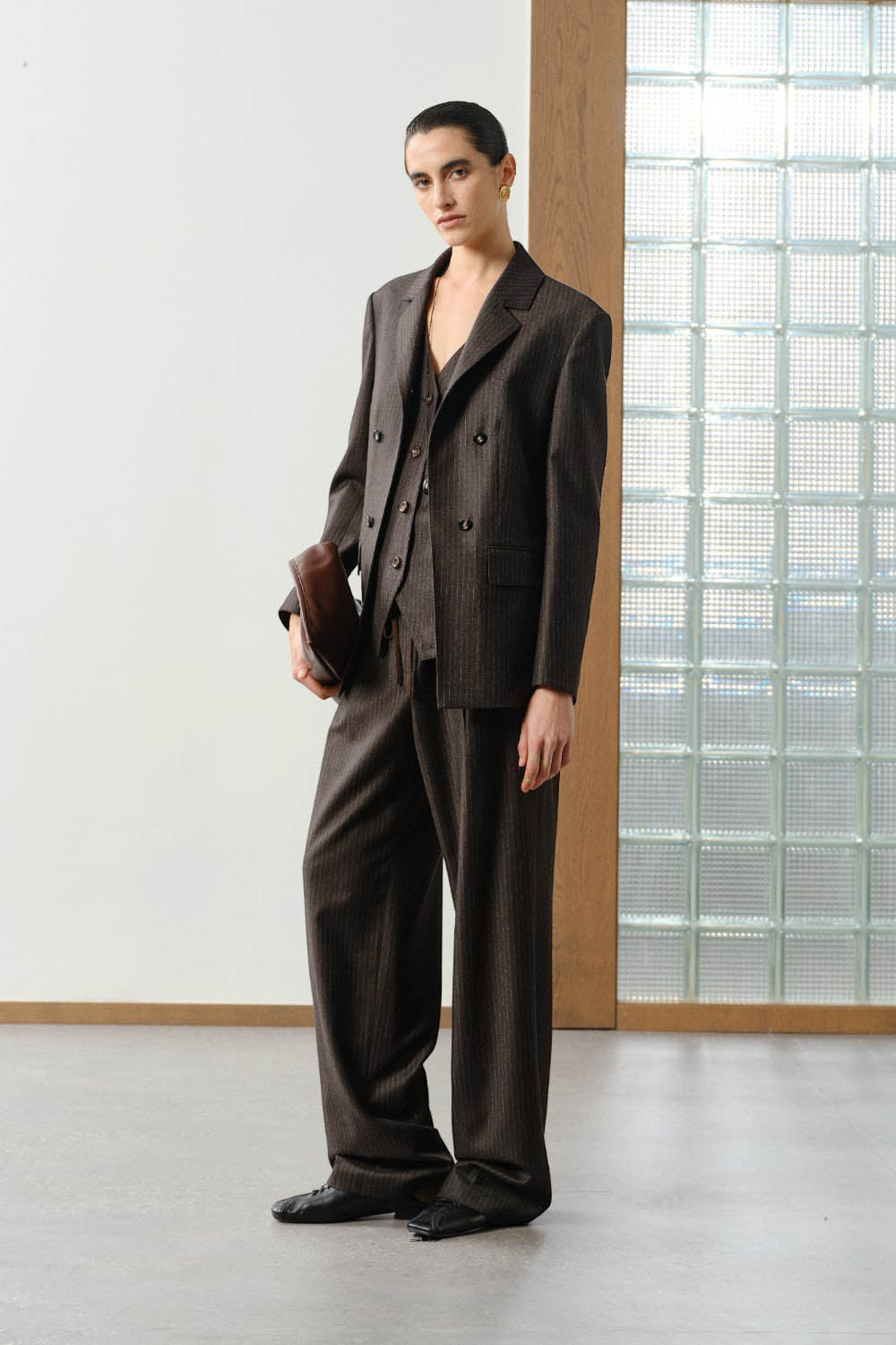 Marius Women's Striped Super Wool Vest