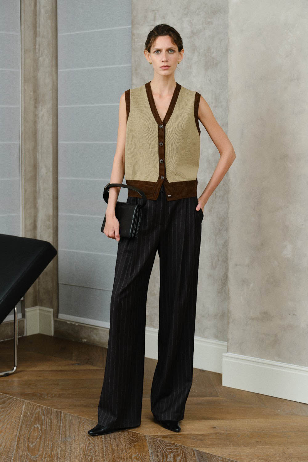 Superfine Merino Pinstripe Tailored Trousers