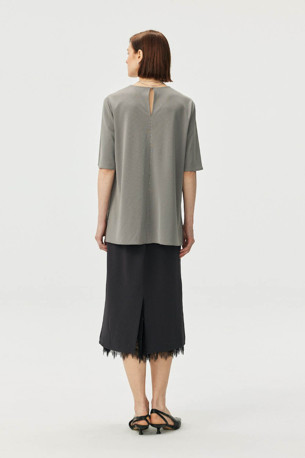 Marius Women's Lace Trimmed Pleated Skirt