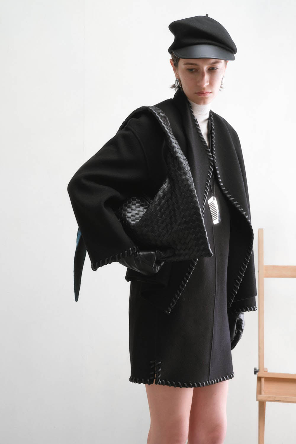 Marius Women__ Minimalist V-neck Tweed Dress