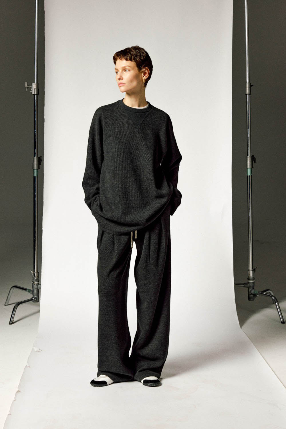 Marius Oversized Cropped Cashmere-Silk Sweatshirt
