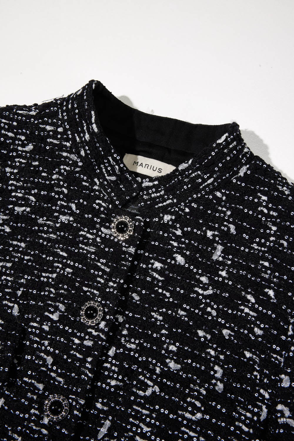 Marius Women's French Style Tweed Stand-Collar Jacket