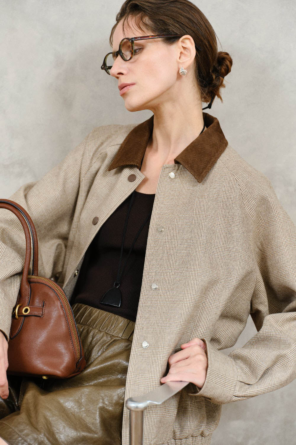 Marius Women's MIU-style Patchwork Collar Jacket