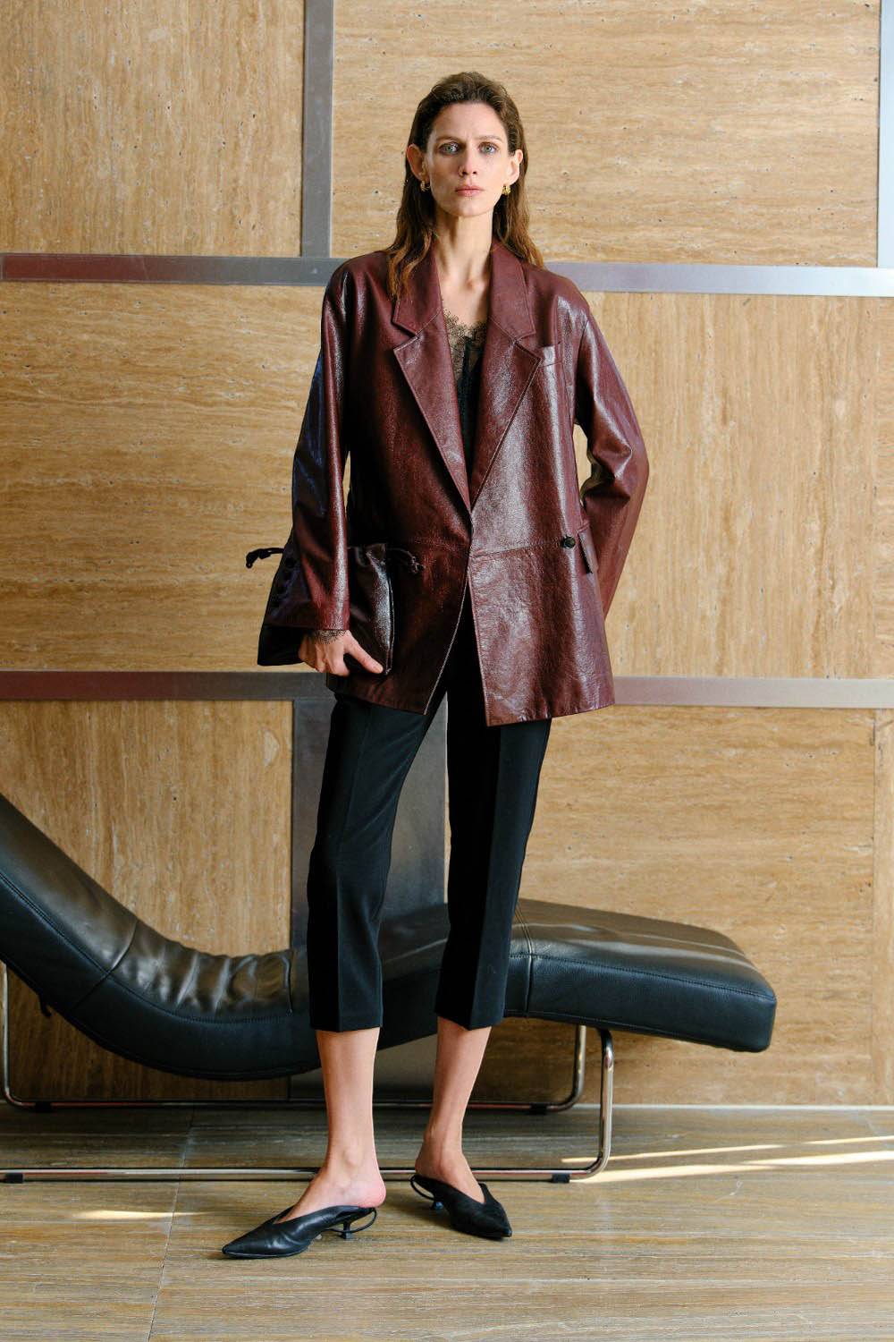 Marius Women's Belted Leather Blazer