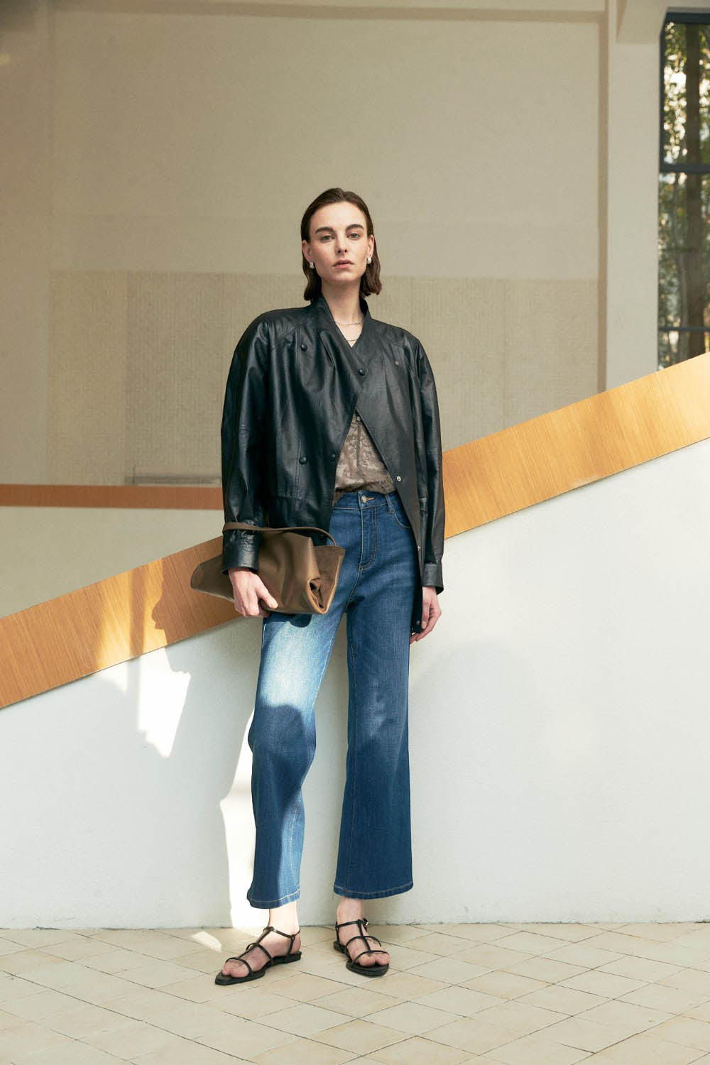 Marius Women's A-Line Leather Jacket